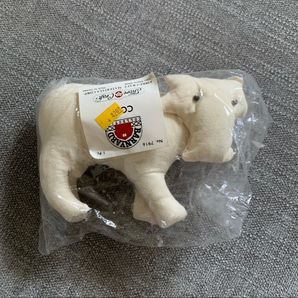 2 Vintage Fibre Craft Barnyard Animals Cow & Goose Cloth Stuffed Farm Animal 80s - Picture 4 of 16